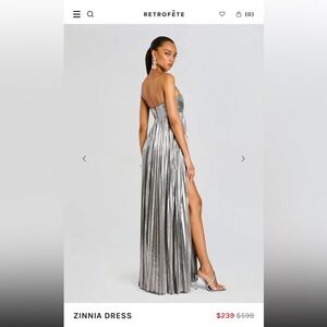 Silver Retrofete Zinnia  Dress